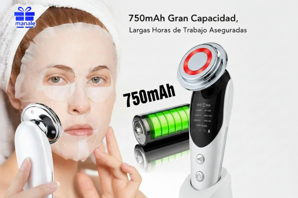 Masajeador Facial ultrasónico 6 en 1 – Rejuvenece, Reafirma e ilumina tu Piel