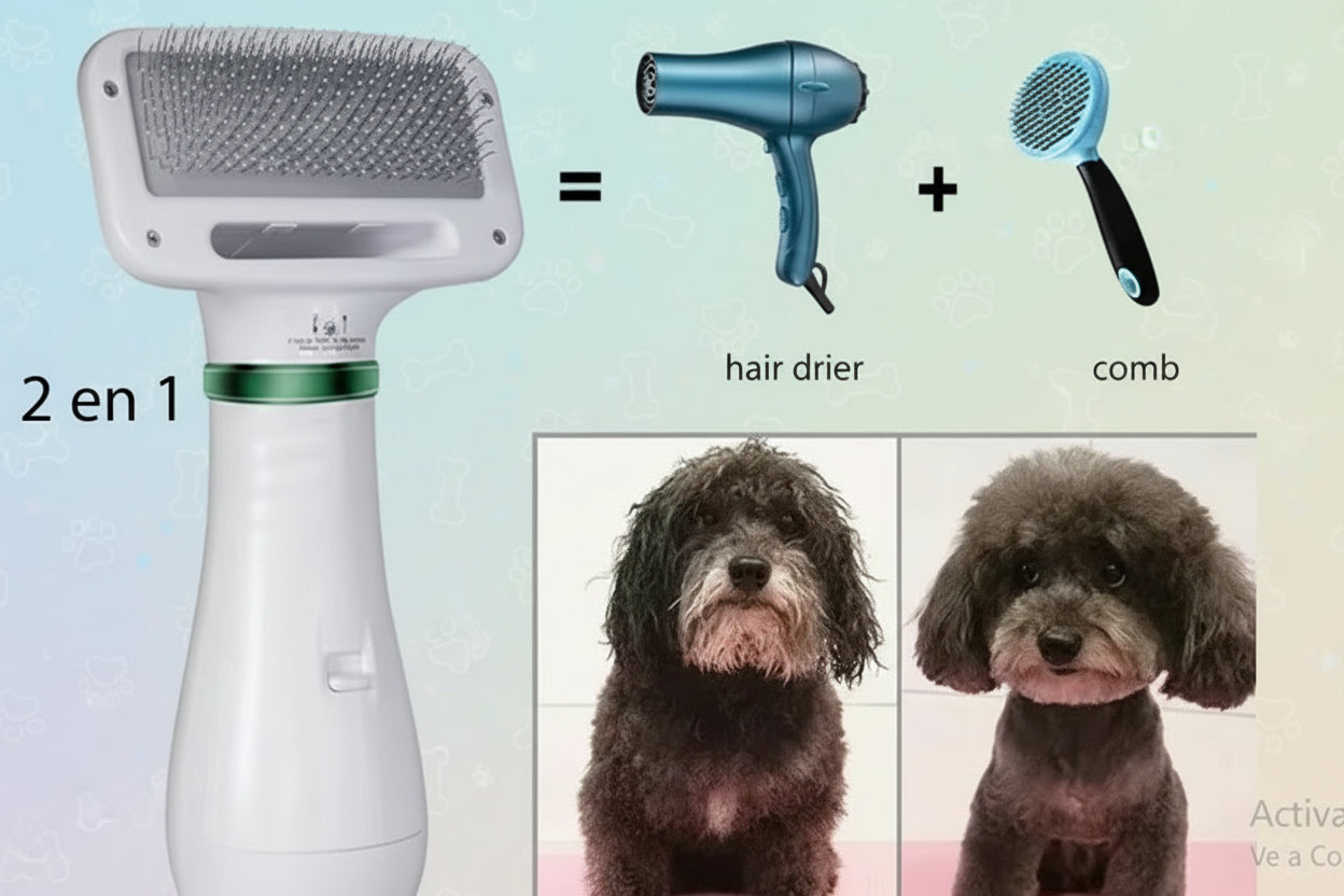 Cepillo Secador Pelo Mascotas